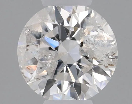 0.20ct Round Natural Diamond (Colour F, Clarity I3, Cut EX, GIA)
