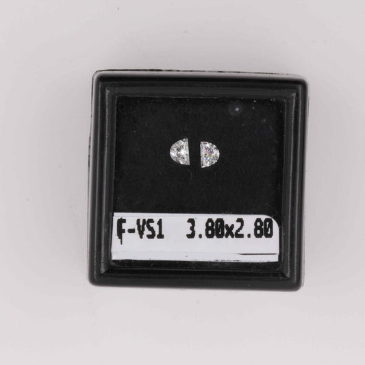 0.08ct Half moon Natural Diamond (Colour F, Clarity VS1, Uncertified)